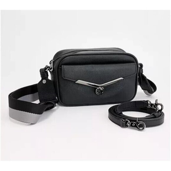 Botkier Valentina Camera Leather Crossbody Bag Black A623877